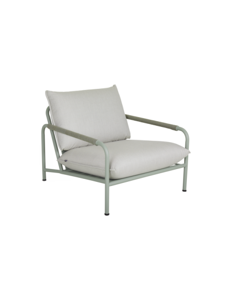 Sillón Exterior LERBERGET, Acero Inox, Acrílico / Verde Ceniza / Fresno - Brafab