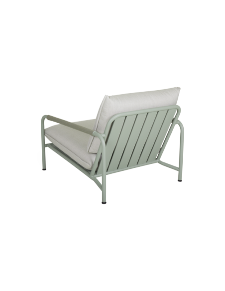 Sillón Exterior LERBERGET, Acero Inox, Acrílico / Verde Ceniza / Fresno - Brafab