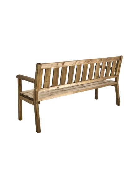 Sofá 3 Plazas Exterior LINDERUD, Madera de Pino / Marrón - Brafab