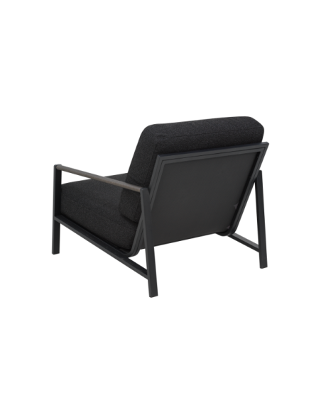 Sillón Exterior LYRA, Acero Inox, Poliéster Reciclado / Negro - Brafab