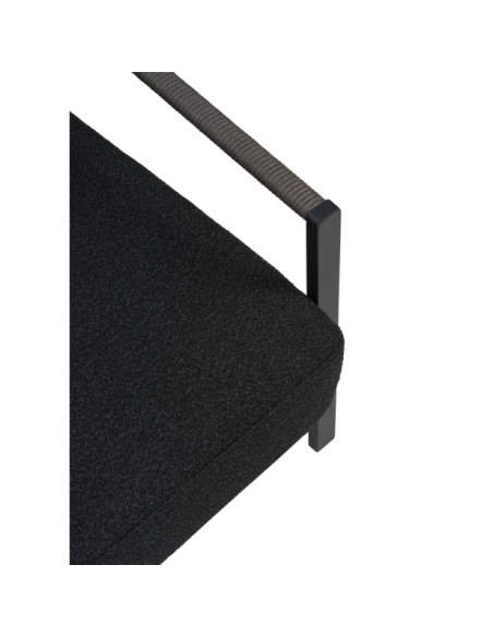 Sillón Exterior LYRA, Acero Inox, Poliéster Reciclado / Negro - Brafab