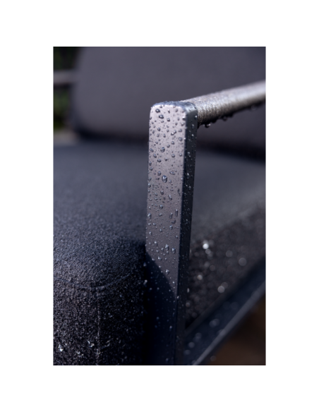 Sillón Exterior LYRA, Acero Inox, Poliéster Reciclado / Negro - Brafab