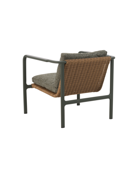 Sillón Exterior MOTTY, Aluminio, Ratán Sint, Poliéster Reciclado / Verde - Brafab