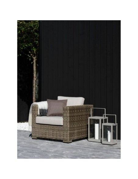 Sillón Exterior NINJA, Ratán Sintético, Olefina / Natural / Beige - Brafab