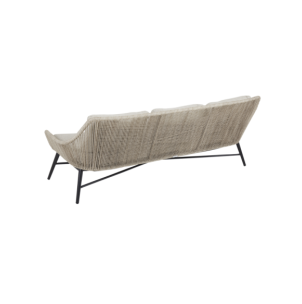 Sofá 3 Plazas Exterior PEMBROKE, Ratán Sintético, Olefina... 2