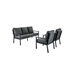 Set Exterior Sofá 3 Plazas y 2 Sillones RANA, Aluminio,...