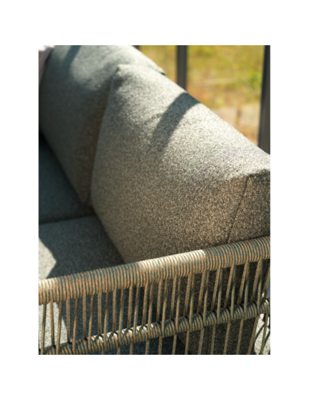 Módulo Esquina Sofá Exterior RENO, Aluminio, Poliéster Reciclado / Verde Nórdico / Aguacate Crudo - Brafab