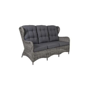 Sofá 3 Plazas Exterior ROSITA, Ratán Sintético / Gris -...