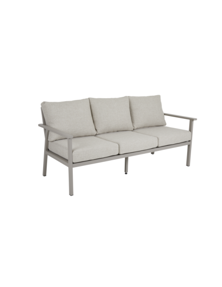 Sofá Alto 3 Plazas Exterior SAMVARO, Aluminio, Textilene / Caqui / Arena - Brafab