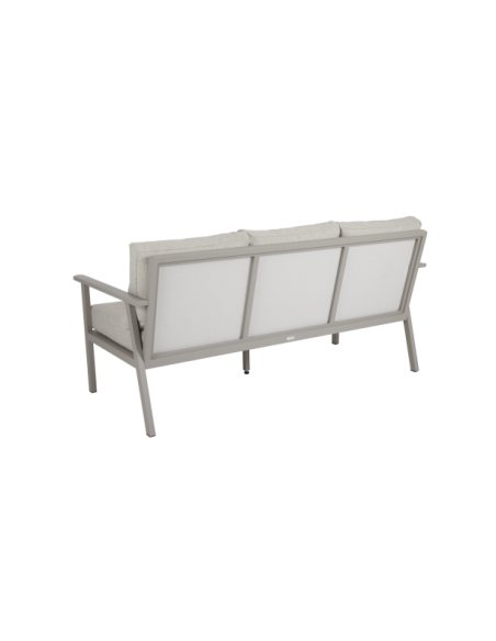 Sofá Alto 3 Plazas Exterior SAMVARO, Aluminio, Textilene / Caqui / Arena - Brafab