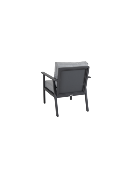 Sillón Alto Exterior SAMVARO, Aluminio, Textilene / Antracita / Gris Perla - Brafab