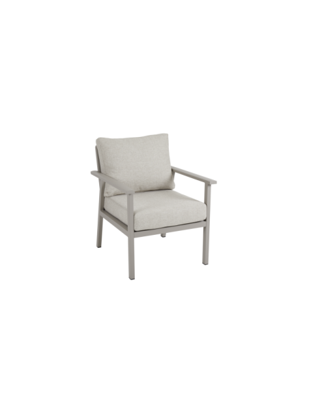 Sillón Alto Exterior SAMVARO, Aluminio, Textilene / Caqui / Arena - Brafab