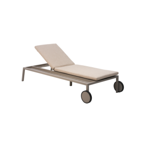 Tumbona Exterior SAMVARO, Aluminio, Textilene / Caqui /...