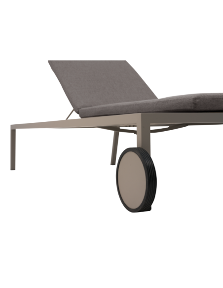 Tumbona Exterior SAMVARO, Aluminio, Textilene / Caqui - Brafab