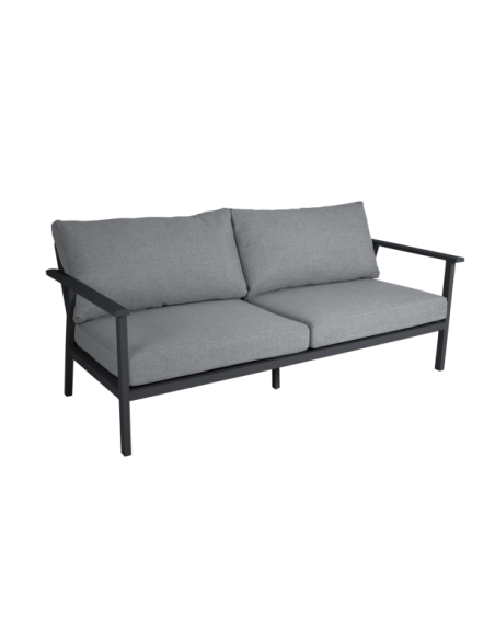 Sofá Exterior Bajo 2, Aluminio, Textilene / 5 Plazas SAMVARO, Antracita / Gris Perla - Brafab