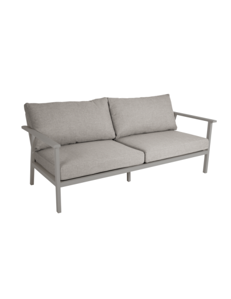 Sofá Exterior Bajo 2, Aluminio, Textilene / 5 Plazas SAMVARO, Caqui / Arena - Brafab