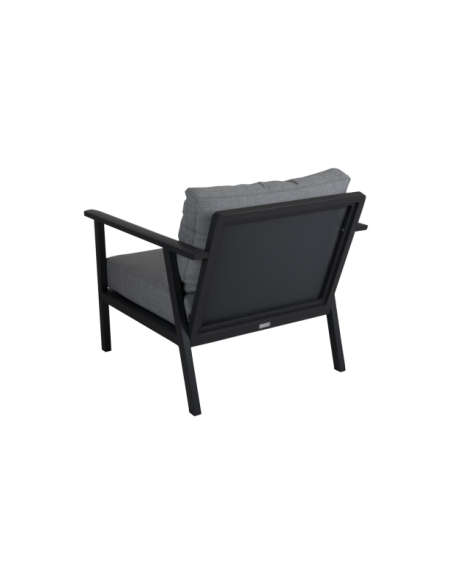 Sillón Bajo Exterior SAMVARO, Aluminio, Textilene / Antracita / Gris Perla - Brafab