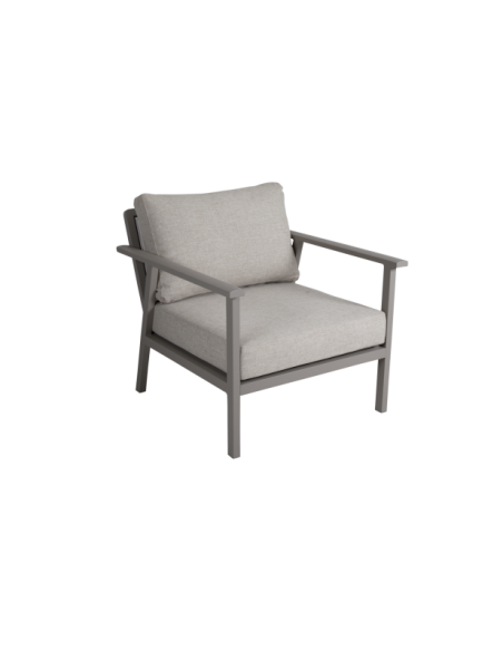 Sillón Bajo Exterior SAMVARO, Aluminio, Textilene / Caqui / Arena - Brafab