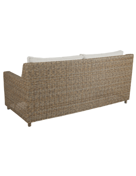 Sofá Exterior 2, Ratán Sintético, Olefina / 5 Plazas SANDKORN, Natural / Beige - Brafab