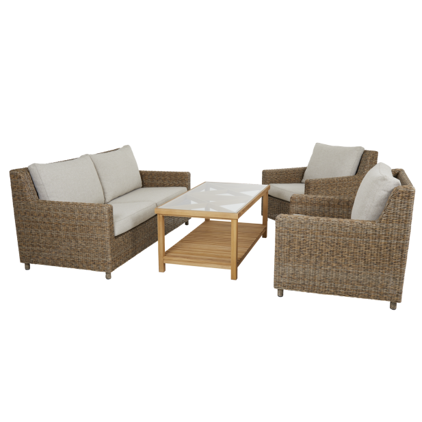 Sofá Exterior 2, Ratán Sintético,...