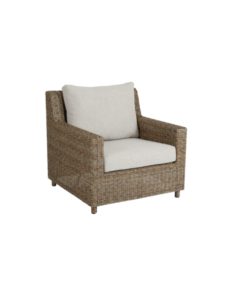 Sillón Exterior SANDKORN, Ratán Sintético, Olefina / Natural / Beige - Brafab