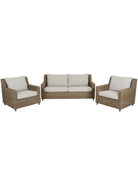 Sillón Exterior SANDKORN, Ratán Sintético, Olefina / Natural / Beige - Brafab