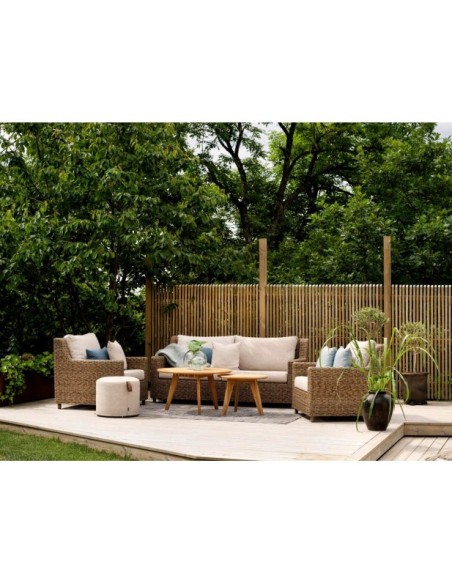 Sillón Exterior SANDKORN, Ratán Sintético, Olefina / Natural / Beige - Brafab