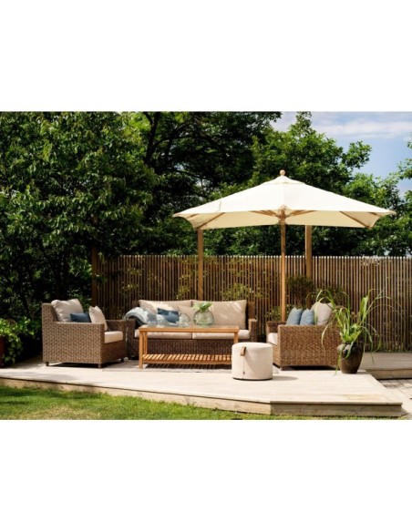 Sillón Exterior SANDKORN, Ratán Sintético, Olefina / Natural / Beige - Brafab