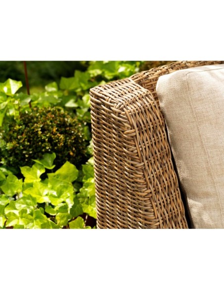 Sillón Lounge Exterior SANDKORN, Ratán Sintético, Olefina / Natural / Beige - Brafab