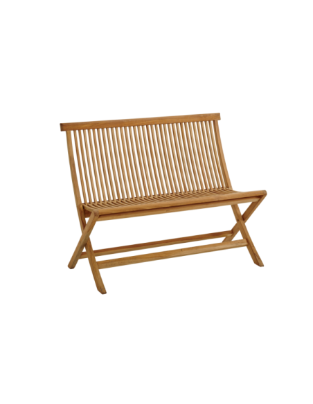 Sofá 2 Plazas Exterior TURIN, Madera de Teca / Natural - Brafab