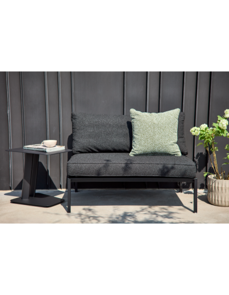 Módulo Central Sofá Exterior UPPER, Aluminio, Poliéster Reciclado / Negro - Brafab