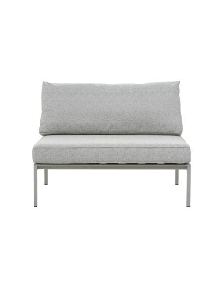Módulo Central Sofá Exterior UPPER, Aluminio, Poliéster Reciclado / Gris Claro / Gris - Brafab
