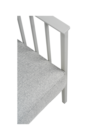 Set Sofá Modular Exterior UPPER 235x193x78 cm, Aluminio, Poliéster Reciclado / Gris Claro / Gris - Brafab