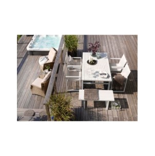 Banco Exterior VEVI, Aluminio / Blanco - Brafab 2