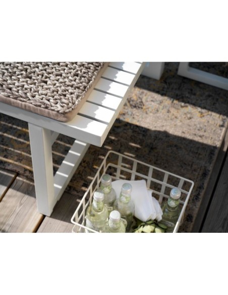 Banco Exterior VEVI, Aluminio / Blanco - Brafab