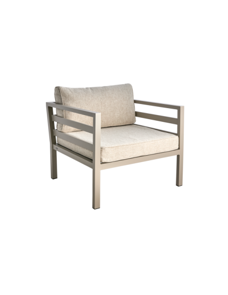 Sillón Exterior WELDON, Aluminio, Olefina / Caqui / Arena - Brafab