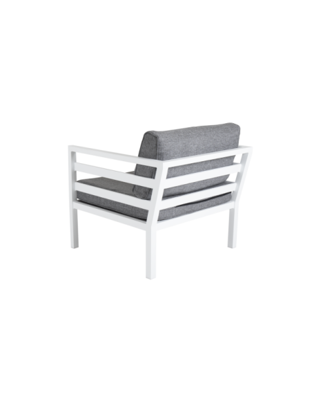 Sillón Exterior WELDON, Aluminio, Olefina / Blanco / Gris - Brafab
