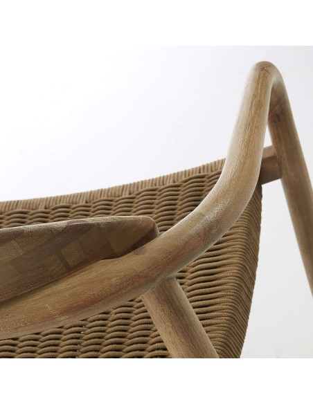 Silla NINA, Acacia Natural / Cuerda Natural - Kave Home. Vackart
