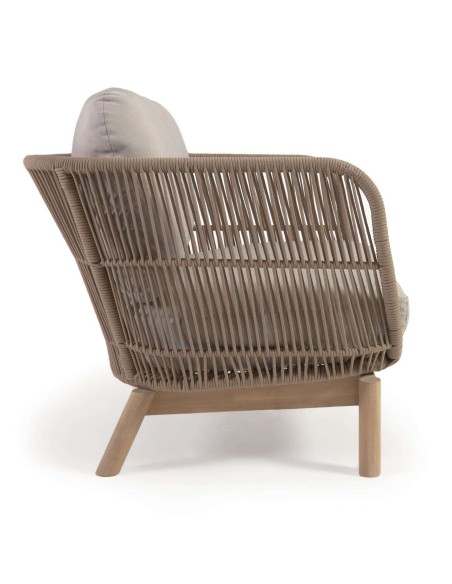 Butaca Catalina cuerda beige/acacia FSC - Kave Home
