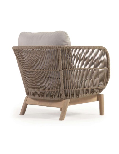 Butaca Catalina cuerda beige/acacia FSC - Kave Home