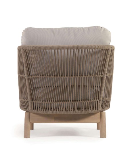 Butaca Catalina cuerda beige/acacia FSC - Kave Home