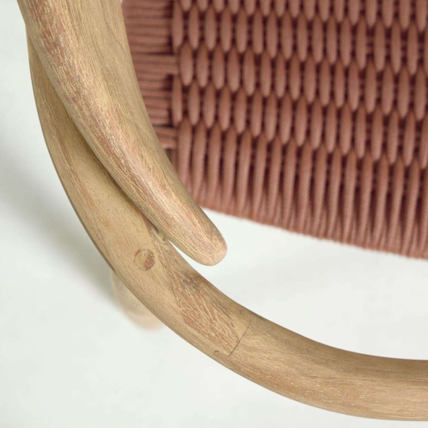 Silla NINA Acacia/cuerda terracota - Kave Home, Vackart. CC0555J86 