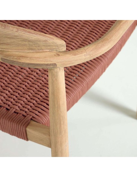 Silla NINA Acacia/cuerda terracota - Kave Home, Vackart. CC0555J86 