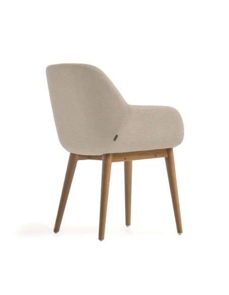 Silla KONNA beige/patas fresno - Kave Home. Vackart CC5212KY12
