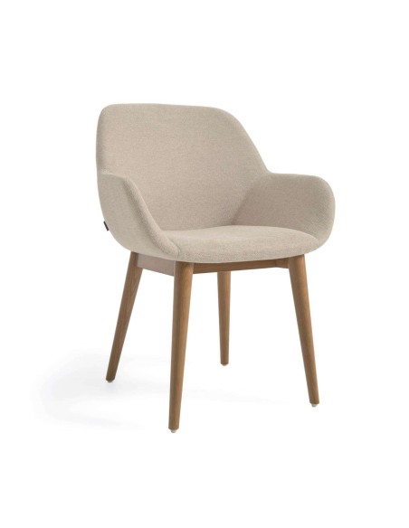 Silla KONNA beige/patas fresno - Kave Home. Vackart CC5212KY12