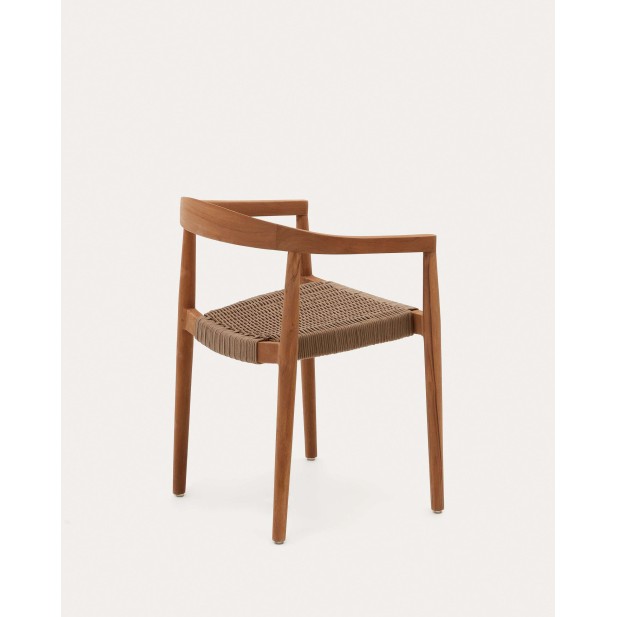 Silla exterior Ydalia, madera teca natural - Kave Home; J0600075JJ12