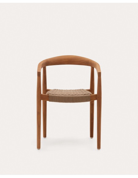 Silla exterior Ydalia, madera teca natural - Kave Home; J0600075JJ12