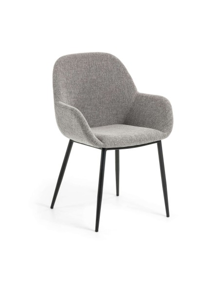 Silla KONNA, Textil Gris Claro - Kave Home. Vackart