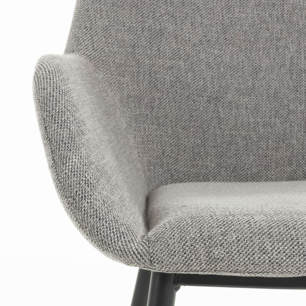 Silla KONNA, Textil Gris Claro - Kave Home. Vackart