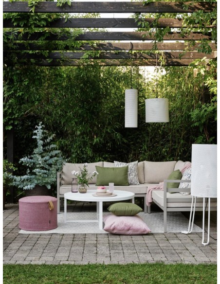 Sofá Esquinero Exterior WELDON 226x226x82 cm, Aluminio, Olefina / Caqui / Arena - Brafab